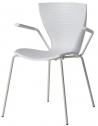 Кресло пластиковое SLIDE Gloria Meeting Standard сталь, полипропилен белый Фото 1