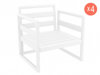 Комплект кресел пластиковых Mykonos Set 4