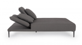 Лежак двухместный мягкий Garden Relax Viper алюминий, олефин антрацит, темно-серый Фото 5