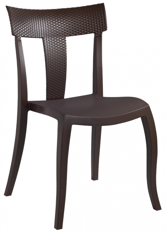 Стул пластиковый Toro-S Rattan, коричневый