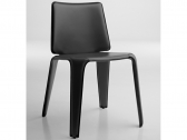 Стул с обивкой PEDRALI Mood сталь, натуральная кожа черный Фото 6
