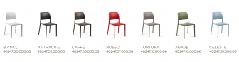 Стул пластиковый Riva Bistrot, кофе
