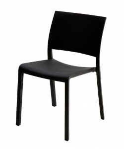 Стул пластиковый Resol Fiona chair  стеклопластик черный Фото 1