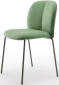 Стул с обивкой Scab Design Mentha Pop сталь, технополимер, ткань антрацит, зеленый Фото 1