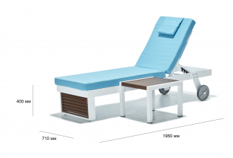 Шезлонг-лежак металлический с матрасом-thumbs-Фото3
