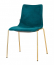 Стул с обивкой Scab Design Zebra Pop 4 legs  сталь, поликарбонат, ткань сатинированная латунь, морская волна Фото 2