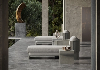 Лаунж-лежак с подушкой SNOC Elythia Ash тик, роуп, акрил пепельный Фото 5