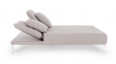 Лежак двухместный мягкий Garden Relax Viper алюминий, олефин белый, серый Фото 3