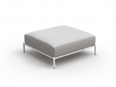 Модульная часть дивана/пуфик Busetti/Garuti/Radaelli Talenti алюминий, ткань белый Фото 1