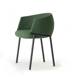 Кресло металлическое c обивкой Scab Design Koala сталь, технополимер, шерсть антрацит, зеленый Фото 8