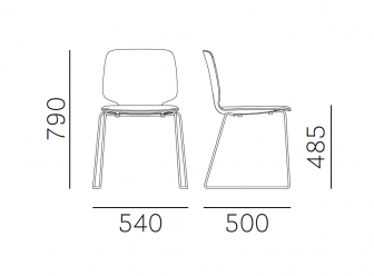 Стул с мягким сиденьем на полозьях-thumbs-Фото3