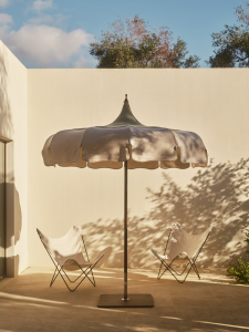 Зонт пляжный профессиональный Ø2.4 м Crema Lotus Pagoda алюминий, акрил Фото 5