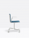 Кресло офисное вращающееся PEDRALI Noa сталь, алюминий, поликарбонат, ткань белый, синий Фото 5