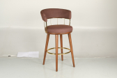 Кресло барное с обивкой Caris Nova граб, металл, ткань Фото 8