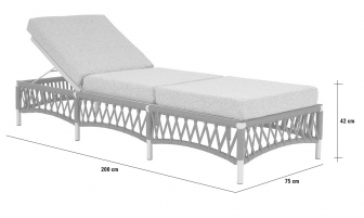 Шезлонг-лежак с обивкой-thumbs-Фото3