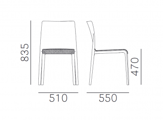Стул пластиковый с мягким сиденьем-thumbs-Фото3
