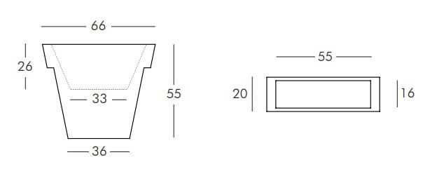Кашпо пластиковое светящееся Il Vaso Lighting