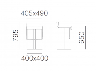 Стул полубарный с обивкой-thumbs-Фото3