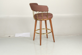 Кресло барное с обивкой Caris Nova граб, металл, ткань Фото 14