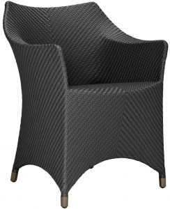 Кресло плетеное JANUS et Cie Amari алюминий, искусственный ротанг лавовый Фото 1