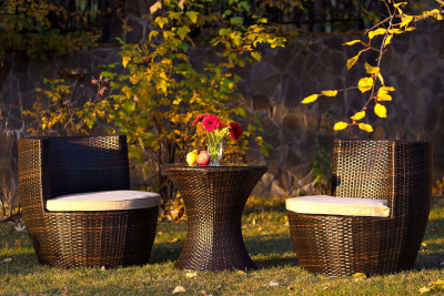 Комплект плетеной мебели JOYGARDEN Polo алюминий, искусственный ротанг коричневый Фото 1