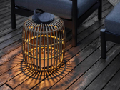 Светильник плетеный напольный SNOC Moccasin алюминий, искусственный ротанг Фото 1