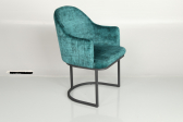 Кресло металлическое с обивкой Caris Hernes металл, фанера, ткань Фото 18
