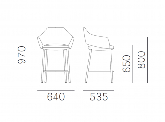 Кресло полубарное с обивкой-thumbs-Фото3