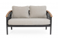 Диван двухместный с подушками Garden Relax Fenix алюминий, роуп, олефин антрацит Фото 3