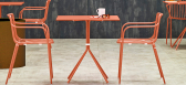 Кресло металлическое PEDRALI Nolita сталь терракотовый Фото 24