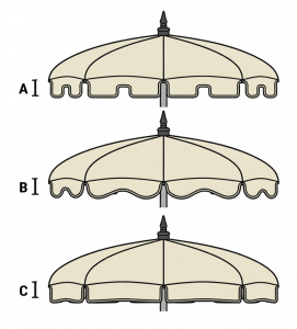 Зонт пляжный профессиональный Ø2.2 м Magnani Dali алюминий, Tempotest Para белый 15, кант 24 Фото 3
