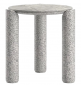 Столик кофейный каменный SNOC Lorvain Silver S песчаник, алюминий, камень серебряный, светло-серый Фото 1
