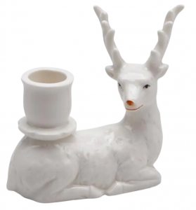 Подсвечник Олень EDG Candle Holder керамика белый Фото 1