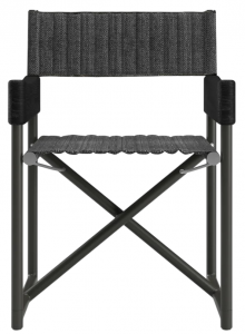 Кресло металлическое складное SNOC Sestri Nightfall алюминий, тик, текстилен черный Фото 1