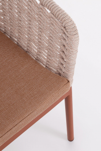 Кресло плетеное с подушкой Garden Relax Salines алюминий, роуп, олефин медный Фото 7