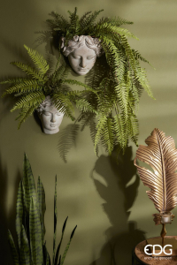 Ваза бетонная Голова EDG Vase бетон серый Фото 3