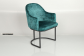 Кресло металлическое с обивкой Caris Hernes металл, фанера, ткань Фото 16