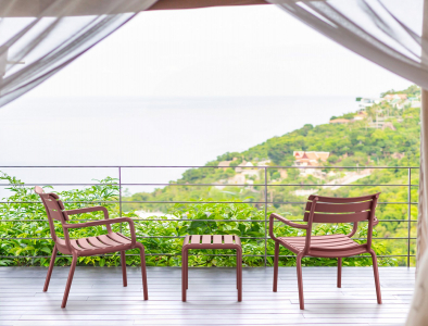 Комплект пластиковых лаунж кресел Siesta Contract Paris Lounge Set 2 стеклопластик марсала Фото 14
