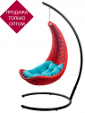 Кресло плетеное подвесное DW Hammock сталь, искусственный ротанг, полиэстер красный Фото 1