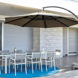 Зонт профессиональный Skyline Design Rio алюминий/sunbrella серо-коричневый Фото 3