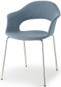 Кресло с обивкой Scab Design Lady B Pop сталь, технополимер, ткань хром, голубой Фото 1
