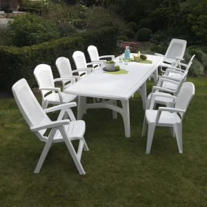 Кресло пластиковое складное SCAB GIARDINO Elegant Armchair пластик белый Фото 2