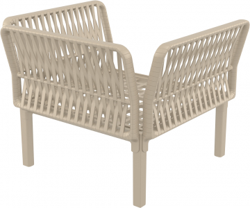 Кресло пластиковое с подушками Siesta Contract Portofino Lounge стеклопластик, полипропилен, полиэстер бежевый, бежевый Фото 17