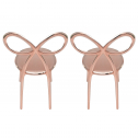 Комплект пластиковых стульев Qeeboo Ribbon Metal Finish Set 2 полипропилен розовое золото Фото 7