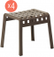 Комплект пластиковых табуретов Poggio Set 4