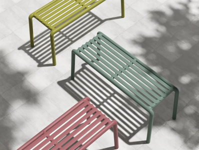 Скамья пластиковая Nardi Doga Bench стеклопластик марсала Фото 4