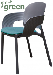 Кресло пластиковое с обивкой-thumbs-Фото1