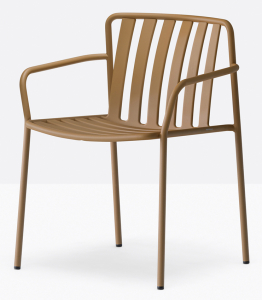 Кресло металлическое PEDRALI Coney сталь медовый Фото 1