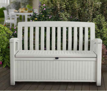 Скамья-сундук пластиковая Keter Patio Bench полипропилен белый Фото 3