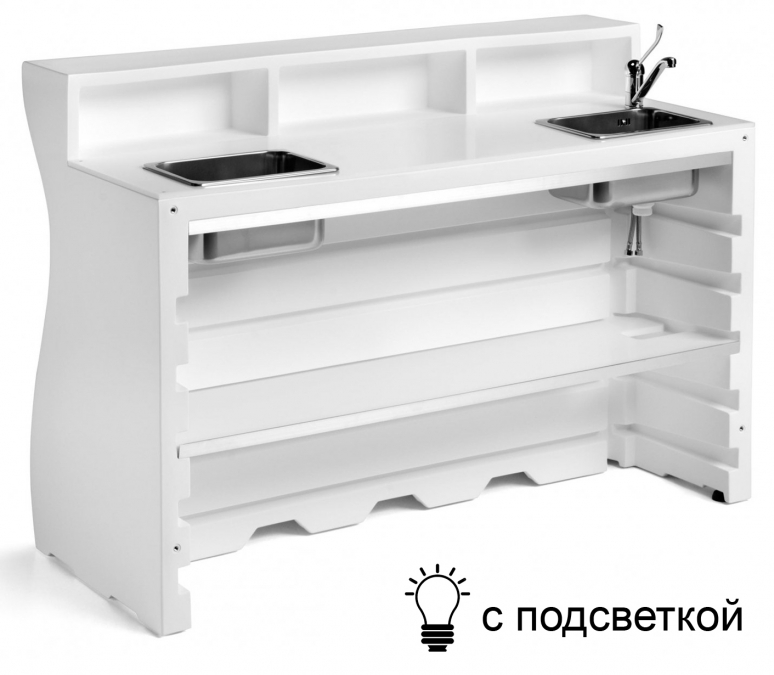 Стойка светящаяся барная с мойкой и ящиком для льда Bartolomeo